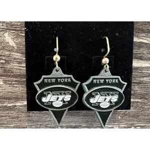New York Jets Earrings Dangle Siskiyou Sports NFL‎ Football Licensed Women's
